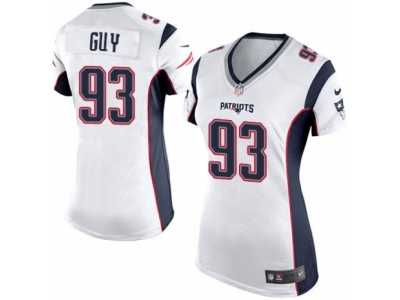 Women's Nike New England Patriots #93 Lawrence Guy Limited White NFL Jersey