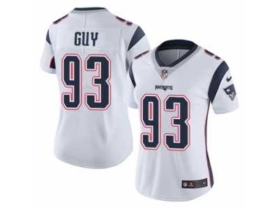 Women's Nike New England Patriots #93 Lawrence Guy Vapor Untouchable Limited White NFL Jersey