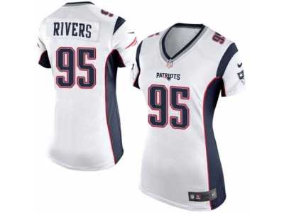 Women's Nike New England Patriots #95 Derek Rivers Limited White NFL Jersey