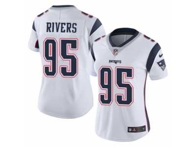 Women's Nike New England Patriots #95 Derek Rivers Vapor Untouchable Limited White NFL Jersey