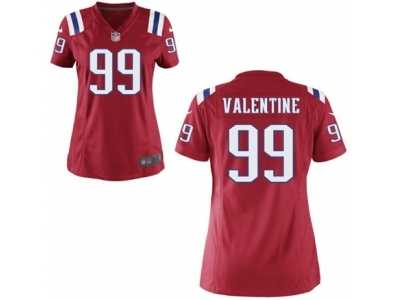 Women's Nike New England Patriots #99 Vincent Valentine Red Alternate NFL Jersey