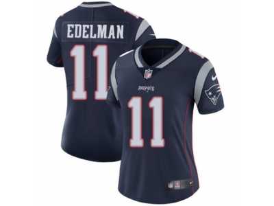 Women's Nike Patriots #11 Julian Edelman Navy Blue Team Color Stitched NFL Vapor Untouchable Limited Jersey