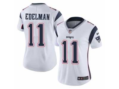 Women's Nike Patriots #11 Julian Edelman White Stitched NFL Vapor Untouchable Limited Jersey