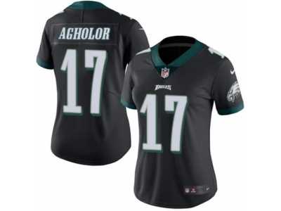 Women's Nike Philadelphia Eagles #17 Nelson Agholor Limited Black Rush NFL Jersey