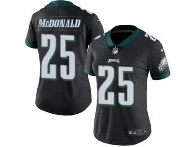 Women's Nike Philadelphia Eagles #25 Tommy McDonald Limited Black Rush NFL Jersey