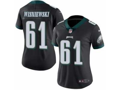 Women's Nike Philadelphia Eagles #61 Stefen Wisniewski Limited Black Rush NFL Jersey
