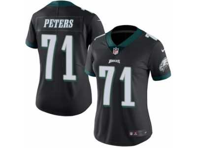 Women's Nike Philadelphia Eagles #71 Jason Peters Limited Black Rush NFL Jersey