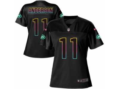 Women's Nike New York Jets #11 Robby Anderson Game Black Fashion NFL Jersey