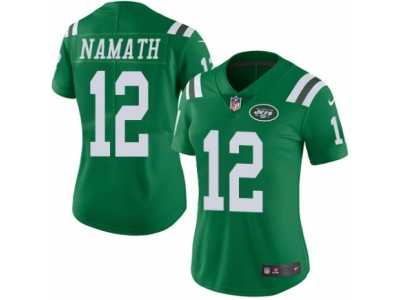 Women's Nike New York Jets #12 Joe Namath Limited Green Rush NFL Jersey