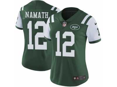 Women's Nike New York Jets #12 Joe Namath Vapor Untouchable Limited Green Team Color NFL Jersey