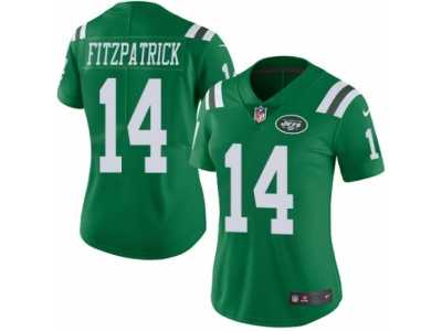 Women's Nike New York Jets #14 Ryan Fitzpatrick Limited Green Rush NFL Jersey