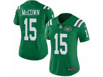 Women's Nike New York Jets #15 Josh McCown Limited Green Rush NFL Jersey