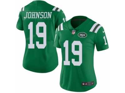 Women's Nike New York Jets #19 Keyshawn Johnson Limited Green Rush NFL Jersey
