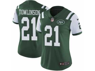 Women's Nike New York Jets #21 LaDainian Tomlinson Vapor Untouchable Limited Green Team Color NFL Jersey