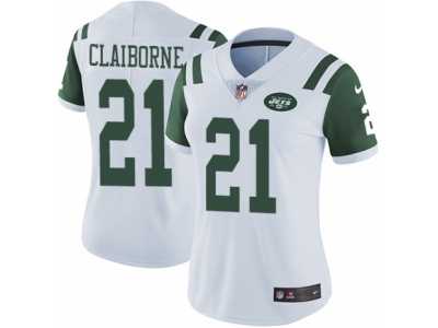 Women's Nike New York Jets #21 Morris Claiborne Vapor Untouchable Limited White NFL Jersey