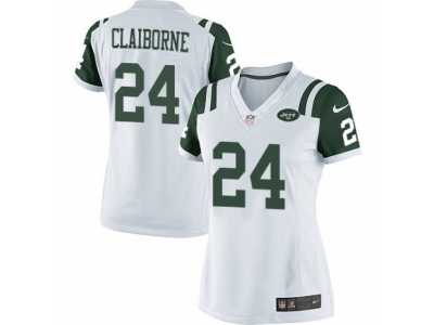 Women's Nike New York Jets #24 Morris Claiborne Limited White NFL Jersey