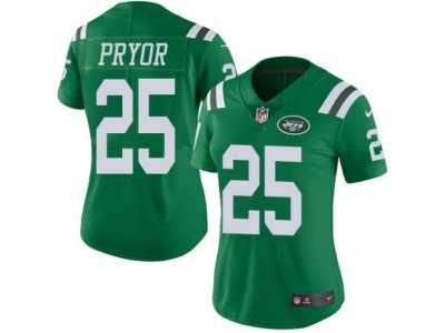 Women's Nike New York Jets #25 Calvin Pryor Limited Green Rush NFL Jersey