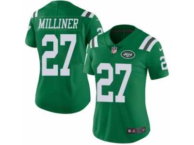 Women's Nike New York Jets #27 Dee Milliner Limited Green Rush NFL Jersey