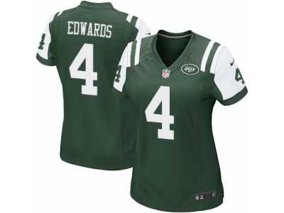 Women's Nike New York Jets #4 Lac Edwards Game Green Team Color NFL Jersey