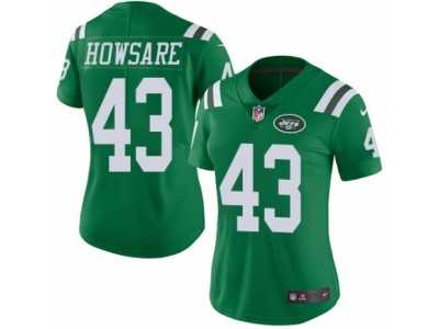 Women's Nike New York Jets #43 Julian Howsare Limited Green Rush NFL Jersey