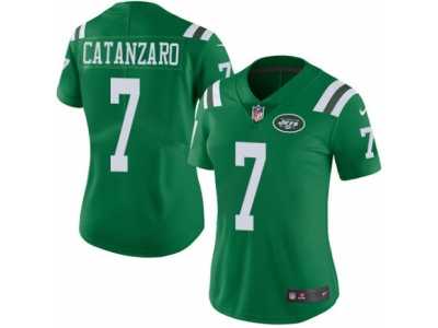 Women's Nike New York Jets #7 Chandler Catanzaro Limited Green Rush NFL Jersey