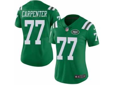 Women's Nike New York Jets #77 James Carpenter Limited Green Rush NFL Jersey