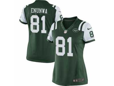 Women's Nike New York Jets #81 Quincy Enunwa Limited Green Team Color NFL Jersey