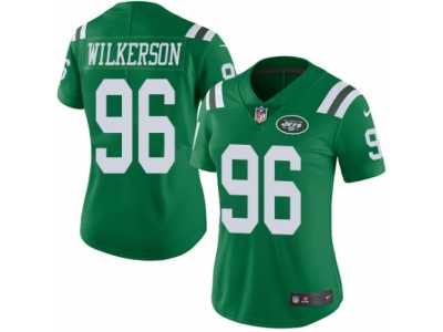 Women's Nike New York Jets #96 Muhammad Wilkerson Limited Green Rush NFL Jersey