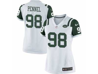 Women's Nike New York Jets #98 Mike Pennel Limited White NFL Jersey