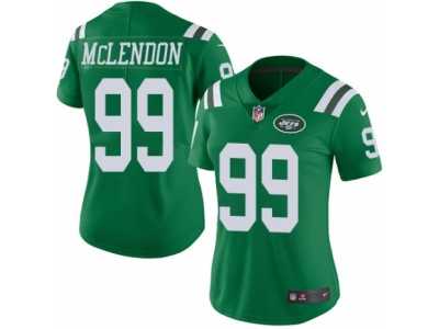 Women's Nike New York Jets #99 Steve McLendon Limited Green Rush NFL Jersey