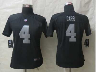 Nike Women New Oakland Raiders #4 Carr Black Jerseys