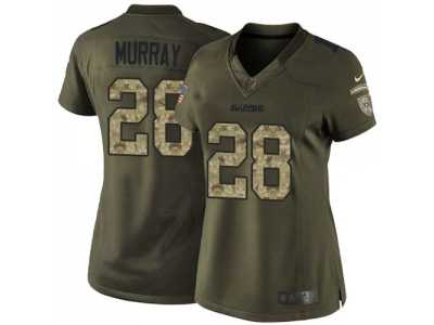 Women Nike Oakland Raiders #28 Latavius Murray Green Salute to Service Jerseys