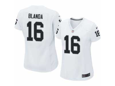 Women's Nike Oakland Raiders #16 George Blanda Limited White NFL Jersey