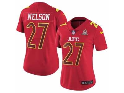 Women's Nike Oakland Raiders #27 Reggie Nelson Limited Red 2017 Pro Bowl NFL Jersey