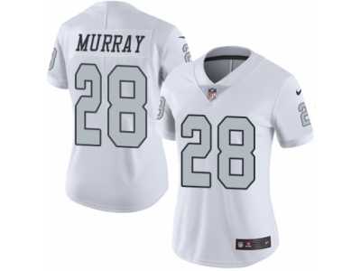 Women's Nike Oakland Raiders #28 Latavius Murray Limited White Rush NFL Jersey
