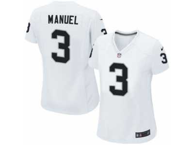Women's Nike Oakland Raiders #3 E. J. Manuel Limited White NFL Jersey