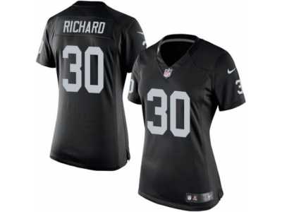 Women's Nike Oakland Raiders #30 Jalen Richard Limited Black Team Color NFL Jersey