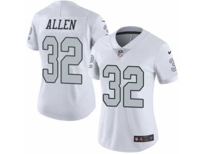 Women's Nike Oakland Raiders #32 Marcus Allen Limited White Rush NFL Jersey