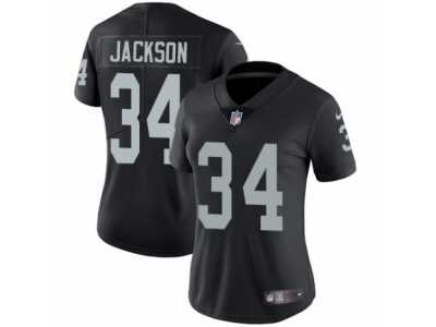 Women's Nike Oakland Raiders #34 Bo Jackson Vapor Untouchable Limited Black Team Color NFL Jersey