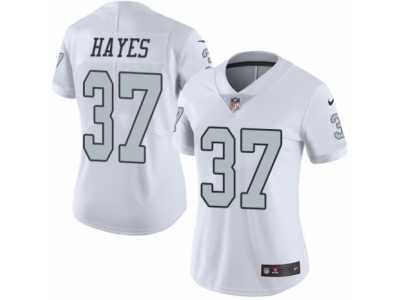 Women's Nike Oakland Raiders #37 Lester Hayes Limited White Rush NFL Jersey