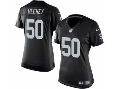 Women's Nike Oakland Raiders #50 Ben Heeney Limited Black Team Color NFL Jersey