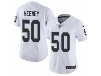 Women's Nike Oakland Raiders #50 Ben Heeney Vapor Untouchable Limited White NFL Jersey