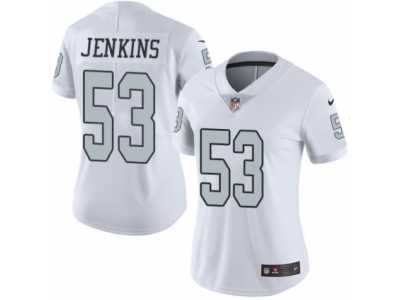 Women's Nike Oakland Raiders #53 Jelani Jenkins Limited White Rush NFL Jersey