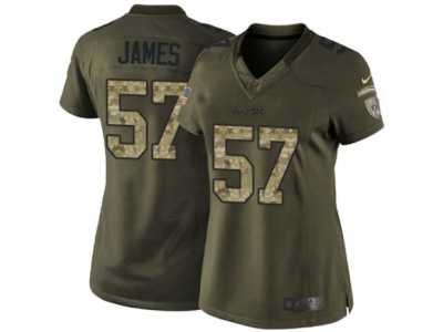 Women's Nike Oakland Raiders #57 Cory James Limited Green Salute to Service NFL Jersey