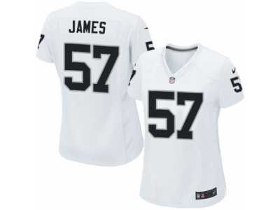 Women's Nike Oakland Raiders #57 Cory James Limited White NFL Jersey