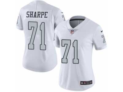 Women's Nike Oakland Raiders #71 David Sharpe Limited White Rush NFL Jersey