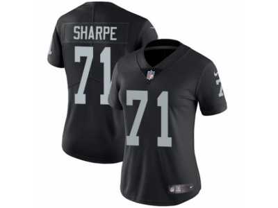 Women's Nike Oakland Raiders #71 David Sharpe Vapor Untouchable Limited Black Team Color NFL Jersey