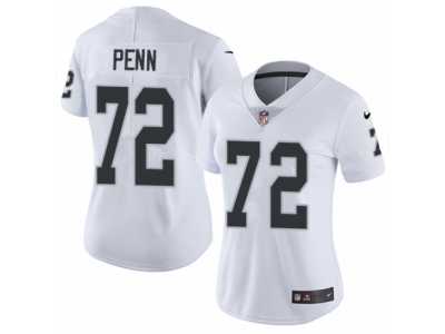 Women's Nike Oakland Raiders #72 Donald Penn Vapor Untouchable Limited White NFL Jersey