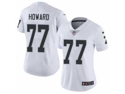 Women's Nike Oakland Raiders #77 Austin Howard Vapor Untouchable Limited White NFL Jersey