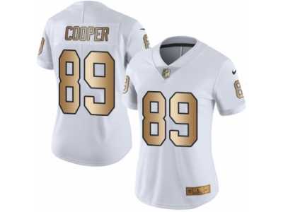 Women's Nike Oakland Raiders #89 Amari Cooper Limited White Gold Rush NFL Jersey